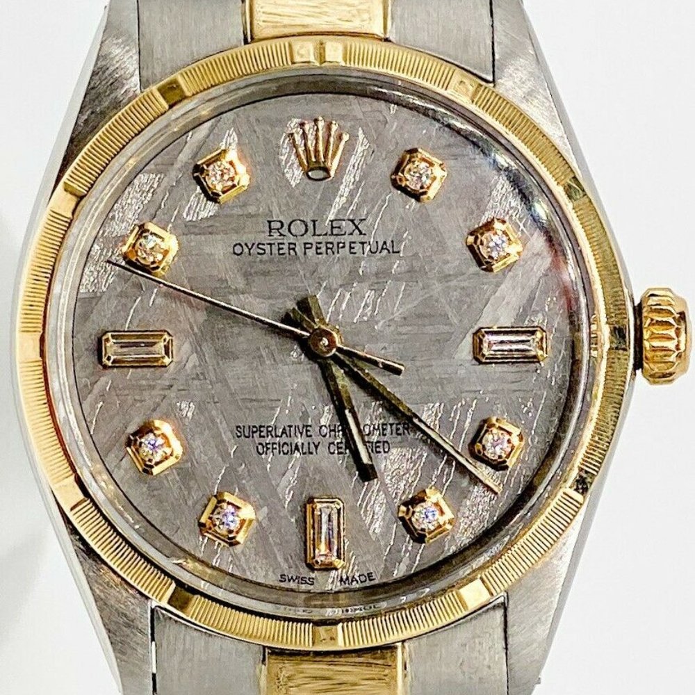 ROLEX 34MM VS G DIAMOND 18K GOLD OYSTER MEN'S!!!